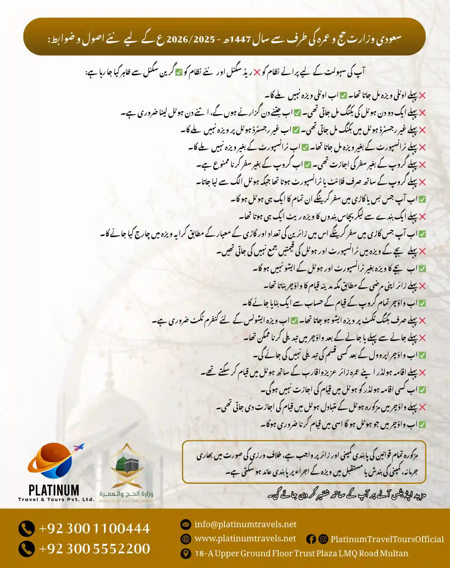 New Umrah Policy 2025 by Ministery of Hajj and Umrah